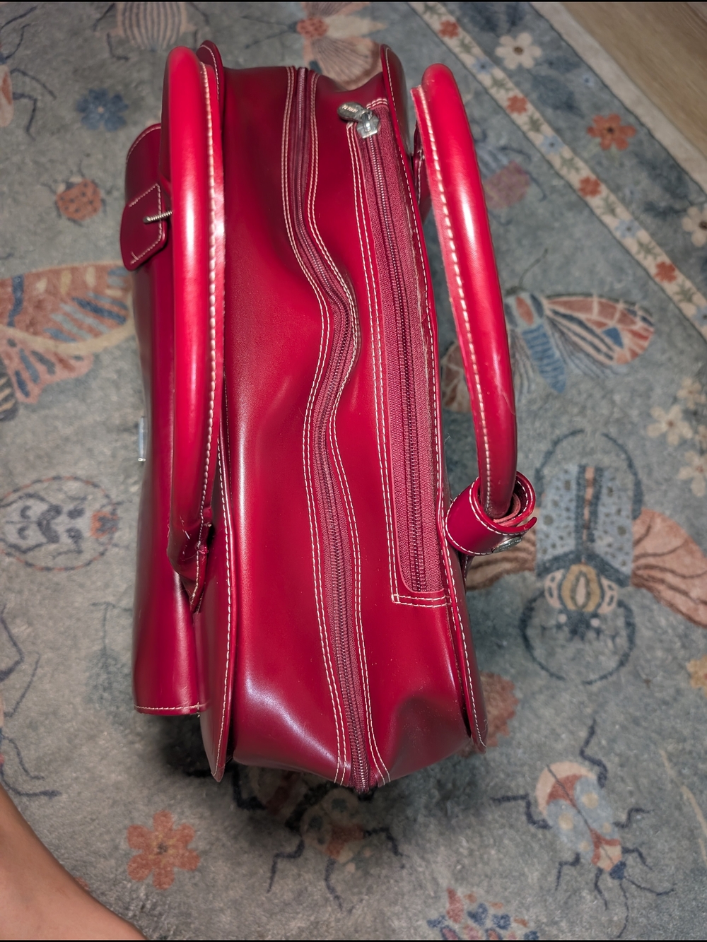 McKlein All Leather Rolling Briefcase - Picture 9 of 10